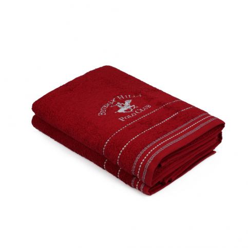 Sada 2 červených ručníků Polo Club, 70 x 140 cm - Bonami.cz