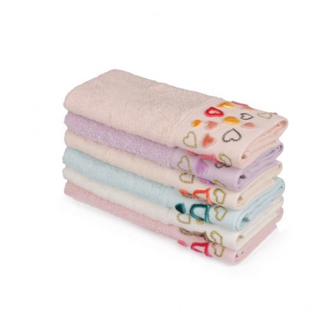 Sada 6 barevných ručníků z čisté bavlny Sri Lanka, 30 x 50 cm - Bonami.cz
