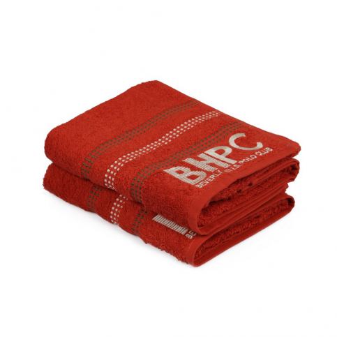 Sada dvou cihlově červených ručníků Beverly Hills Polo Club, 90 x 50 cm - Bonami.cz