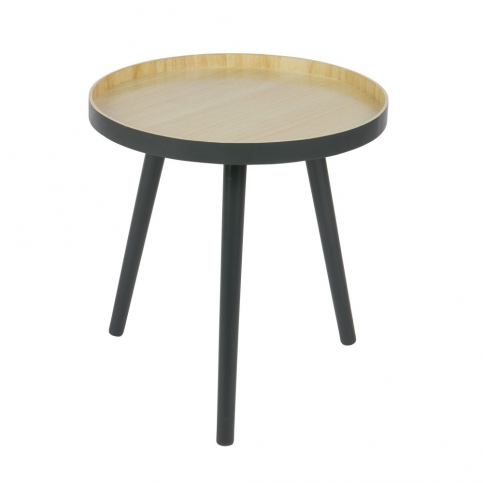 Odkládací stolek s antracitově šedou konstrukcí WOOOD Sasha, ø 41 cm - Bonami.cz