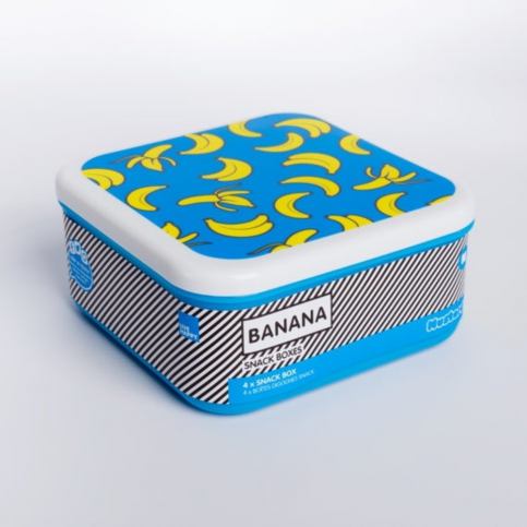 Sada 4 svačinových boxů Just Mustard Banana - Bonami.cz