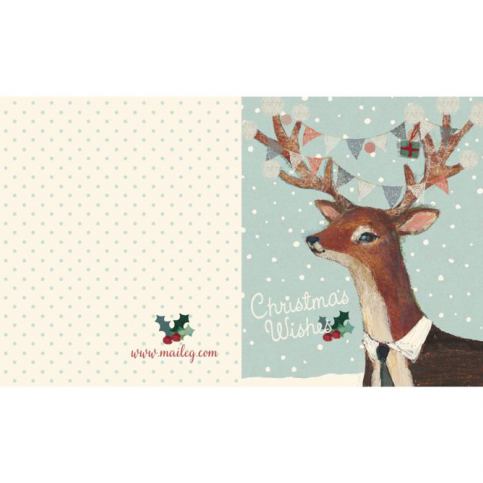 Vánoční přání s obálkou Reindeer (kód ADVENT15 na -15 %) - Favi.cz