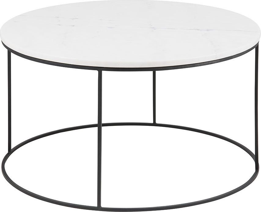 Design Scandinavia Konferenční stolek Boston, 80 cm, mramor Barva: bílá / černá - M DUM.cz