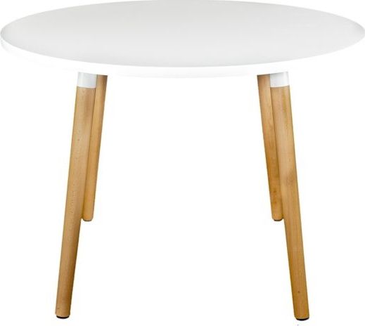 Mørtens Furniture Jídelní stůl Clara kulatý, 100 cm, bílá Barva: dřevo / bílá - M DUM.cz