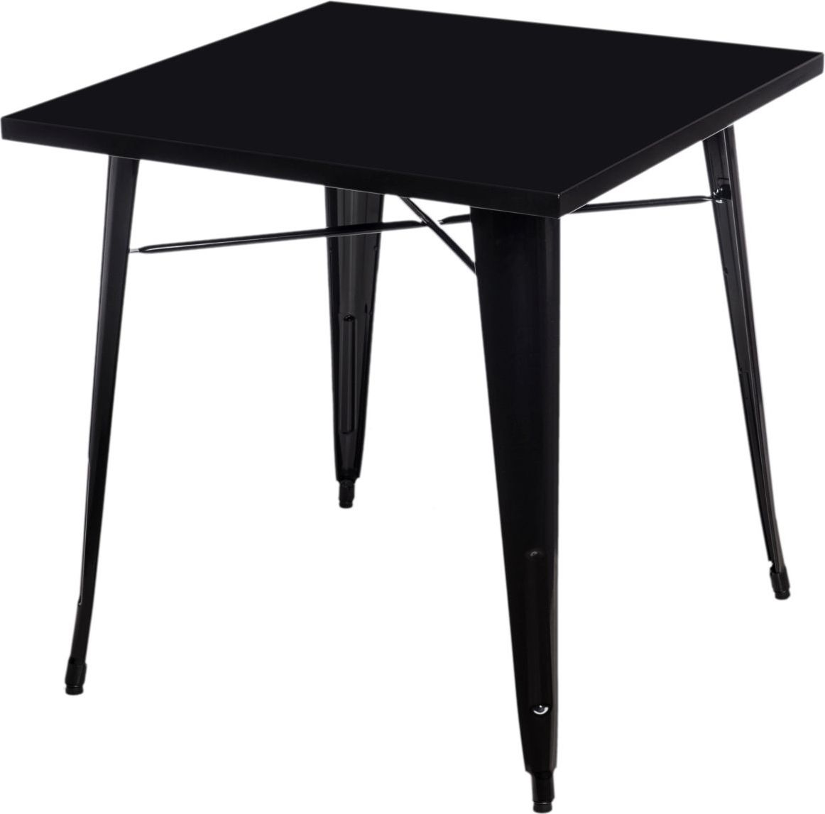 Mørtens Furniture Jídelní stůl 76x76 cm, černá, kovový, ručně vyráběný, minimalistický design Barva: černá - M DUM.cz