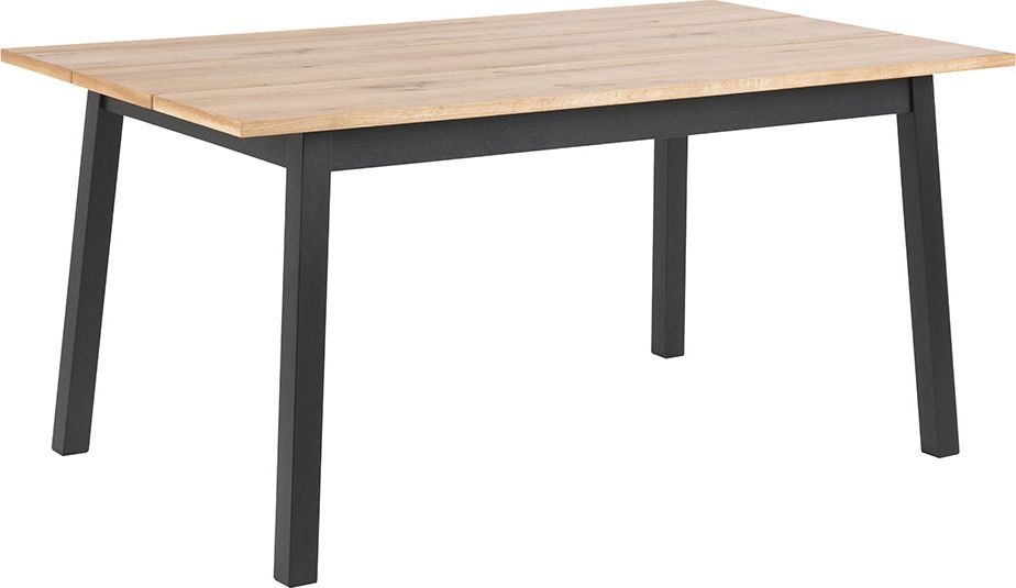 Design Scandinavia Jídelní stůl, obdélníkový, 160 cm, černá/dub, pro 6-8 osob, luxusní dýhovaný stůl Barva: černá / dub - M DUM.cz