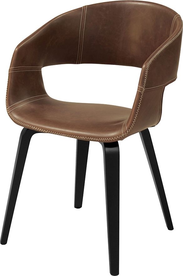 Design Scandinavia Jídelní židle Kimberly (SET 2 ks), černá/hnědá Barva: černá / hnědá - M DUM.cz
