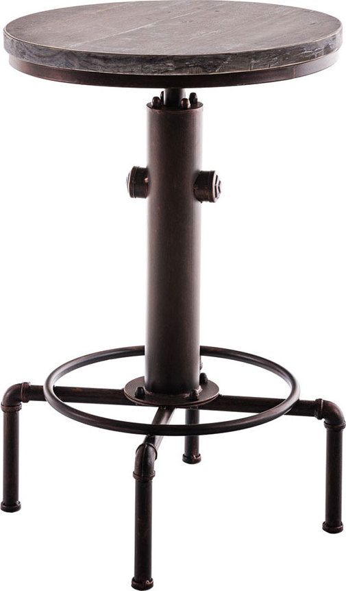 BHM Germany Barový stůl výškově stavitelný, bronz, kovový, industriální styl, inspirovaný tvarem hydrantu Barva: bronzová - M DUM.cz