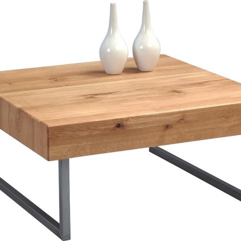 Artenat Konferenční stolek, šířka 75 cm, masiv/nerez, luxusní designový stůl Barva: - M DUM.cz