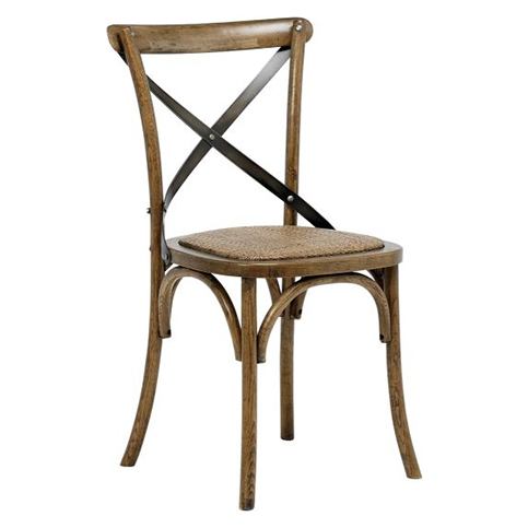 Danish Style Jídelní židle s ratanovým sedákem Harvest (SET 2 ks), antik Barva: hnědá - M DUM.cz