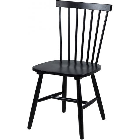 Design Scandinavia Jídelní židle dřevěná, (SET 2 ks) černá, dřevo, tradiční design - M DUM.cz