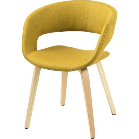 Design Scandinavia Jídelní židle Garry s dřevěnou podnoží žlutá Barva: žlutá - M DUM.cz