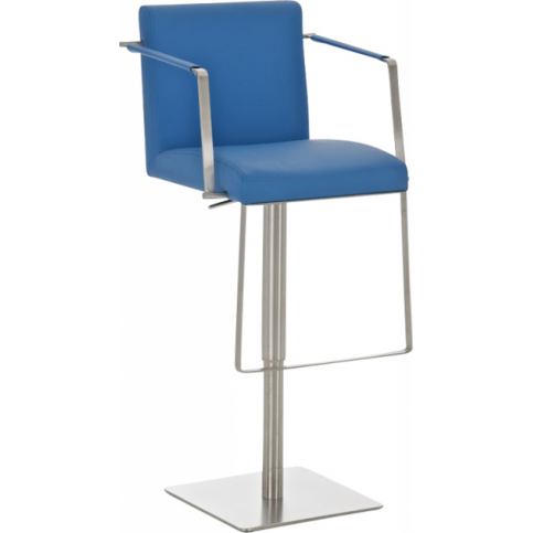 BHM Germany Barová židle s nerezovou podnoží Santi modrá Barva: Modrá - M DUM.cz