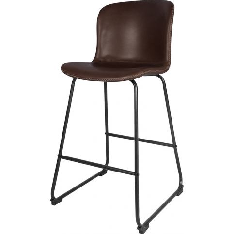 Danish Style Barová židle Serena (SET 2 ks), vintage hnědá Barva: hnědá - M DUM.cz