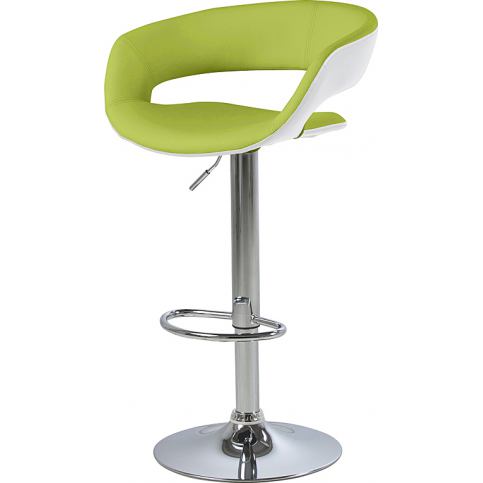 Design Scandinavia Barová židle Garry (SET 2 ks) bílá / zelená Barva: bílá / zelená - M DUM.cz