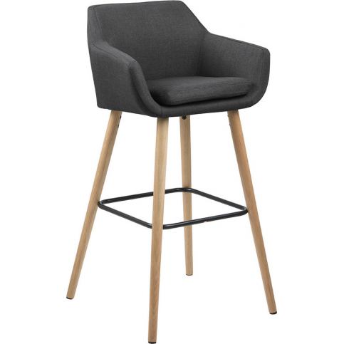 Design Scandinavia Barová židle Marte (SET 2 ks), tm. šedá Barva: tmavě šedá - M DUM.cz