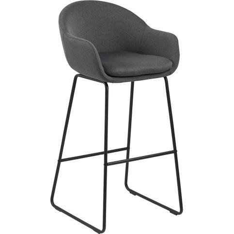 Design Scandinavia Barová židle Melina (SET 2 ks), tm. šedá Barva: tmavě šedá - M DUM.cz