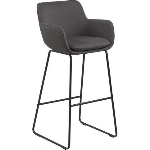 Design Scandinavia Barová židle Sarah (SET 2 ks), tmavě šedá Barva: tmavě šedá - M DUM.cz
