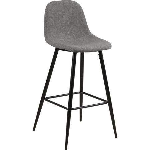 Design Scandinavia Barová židle Wanda (SET 2 ks), černá/sv. šedá Barva: černá / sv. šedá - M DUM.cz