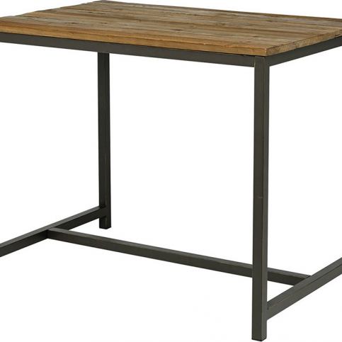 Danish Style Barový stůl s dřevěnou deskou Harvest, 130 cm Barva: jilm - M DUM.cz