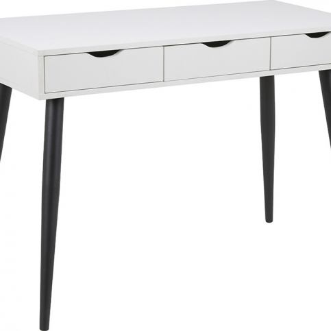 Design Scandinavia Pracovní stůl se zásuvkami Pluto, 110 cm, černá/bílá Barva: černá / bílá - M DUM.cz