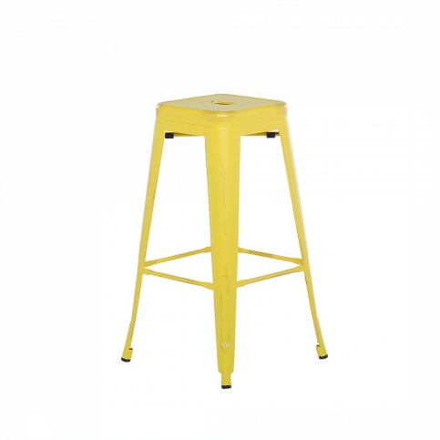 Žluto-zlatá barová židle 76 cm - CABRILLO - Beliani.cz