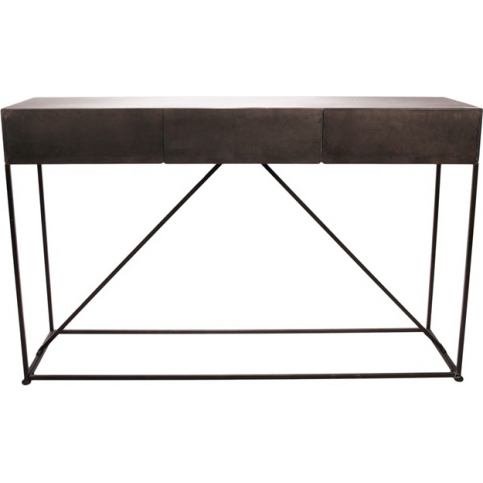 Danish Style Odkládací kovový stůl s 3 zásuvkami, 161,5 cm, industriální design Barva: - M DUM.cz