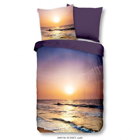 Povlečení na jednolůžko z mikroperkálu Muller Textiels Rassano Sunset Over Sea, 140 x 200 - Bonami.cz
