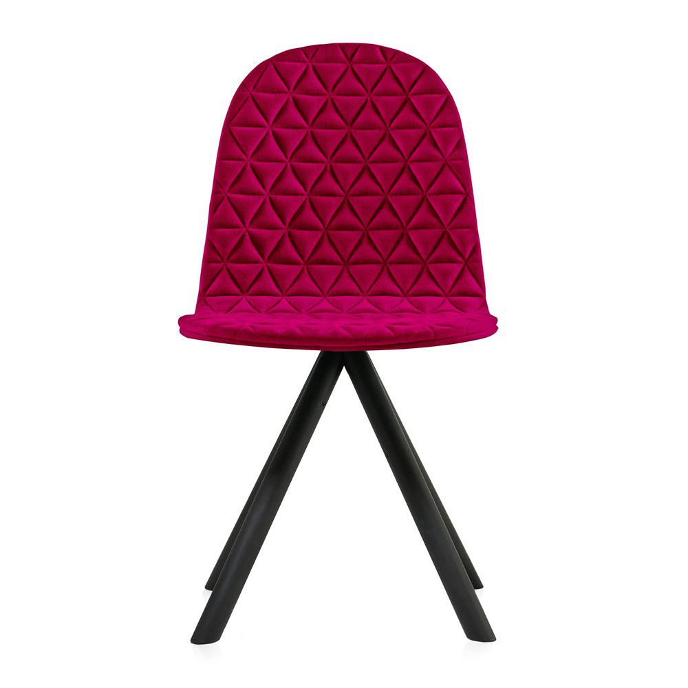 Růžová židle s černými nohami Iker Mannequin Triangle - Bonami.cz