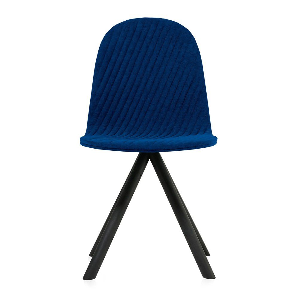 Tmavě modrá židle s černými nohami Iker Mannequin Stripe - Bonami.cz