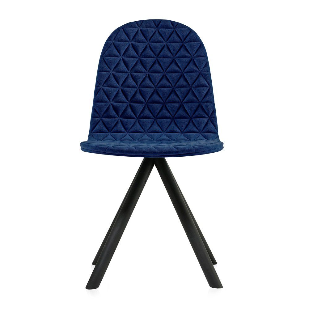 Tmavě modrá židle s černými nohami Iker Mannequin Triangle - Bonami.cz