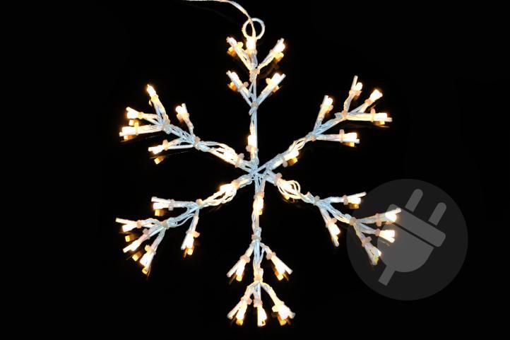 Nexos Vánoční LED dekorace - sněhová vločka - 30 cm teple bílá - Kokiskashop.cz
