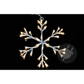 Nexos Vánoční LED dekorace - sněhová vločka - 30 cm teple bílá