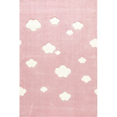 LIVONE Dětský koberec mráčky růžovo-bílý Clouds Varianta: 120x180 cm - M DUM.cz