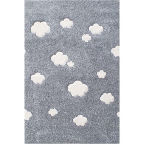 LIVONE Dětský koberec mráčky stříbrno-šedý Clouds Varianta: 120x180cm - M DUM.cz