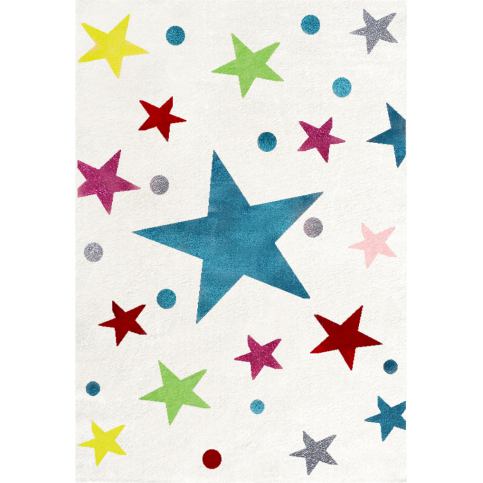 LIVONE Dětský koberec STARS krémová/multicolor Varianta: 160x230 cm - M DUM.cz
