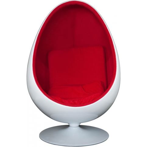 Mørtens Furniture Otočné křeslo Sphere ovál, červená Barva: bílá / červená - M DUM.cz
