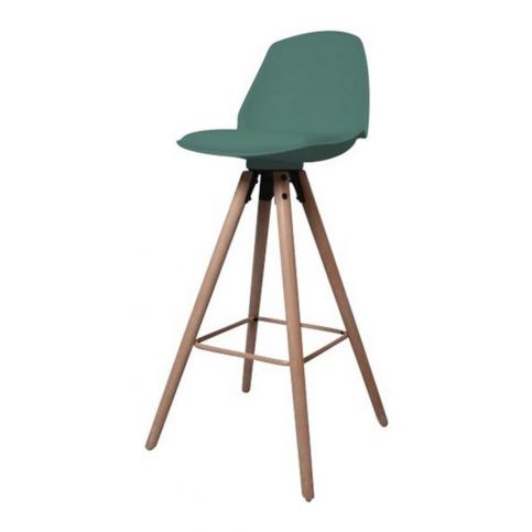 Mechově zelená barová židle OSLO - Nábytek aldo - NE