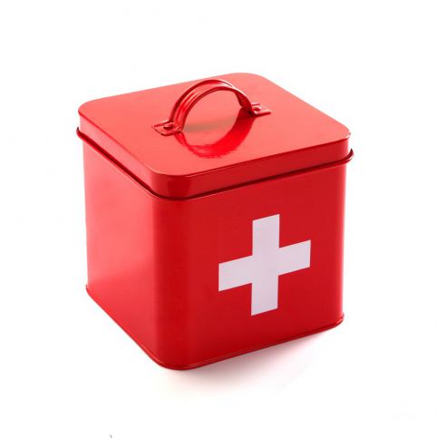Červená kovová lekárnička Versa First Aid Kit - Bonami.cz