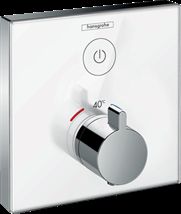 Sprchová baterie Hansgrohe Showerselect Glass bez podomítkového tělesa bílá/chrom 15737400 - Siko - koupelny - kuchyně