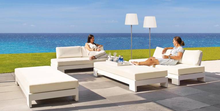 Life Outdoor Cube lounge LED White - exterio
