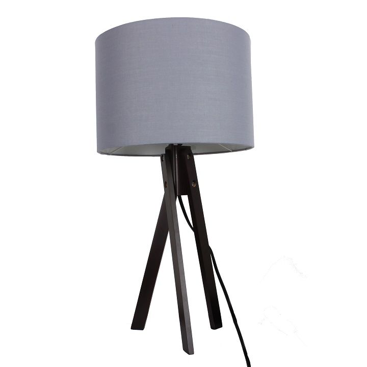 Stolní lampa LILA Typ 5 šedá / černá Tempo Kondela - DEKORHOME.CZ