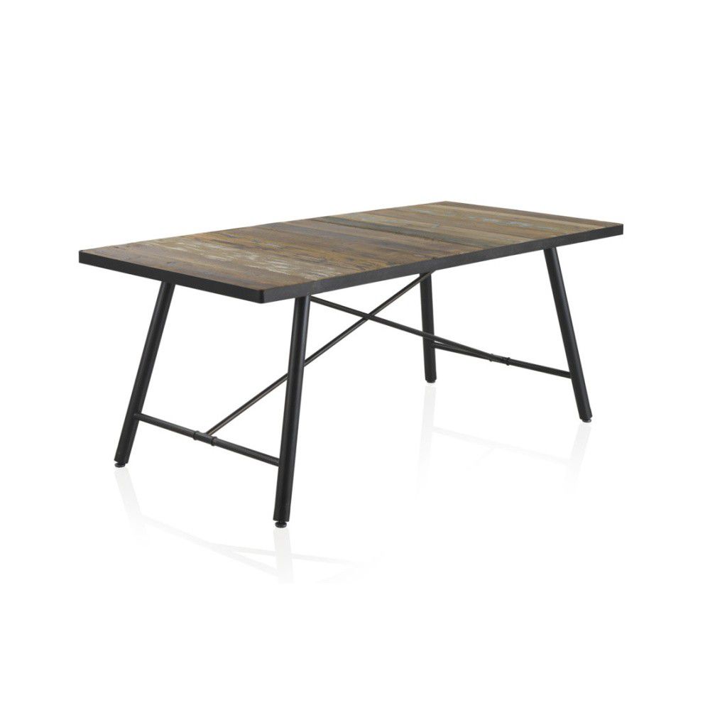 Dřevěný jídelní stůl s kovovými nohami Geese Capri, 150 x 90 cm - Bonami.cz