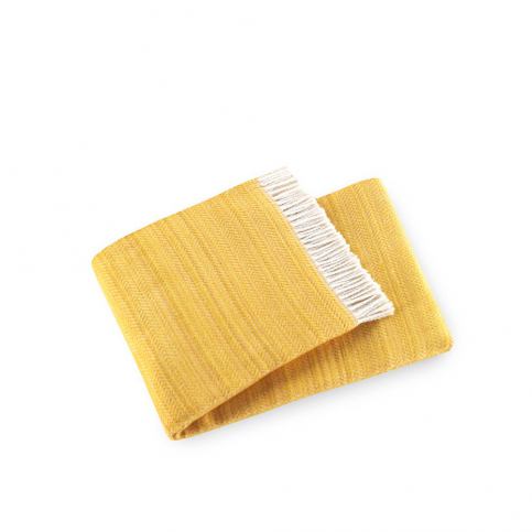 Žlutý pléd s podílem bavlny Euromant Toscana, 140 x 180 cm - Bonami.cz