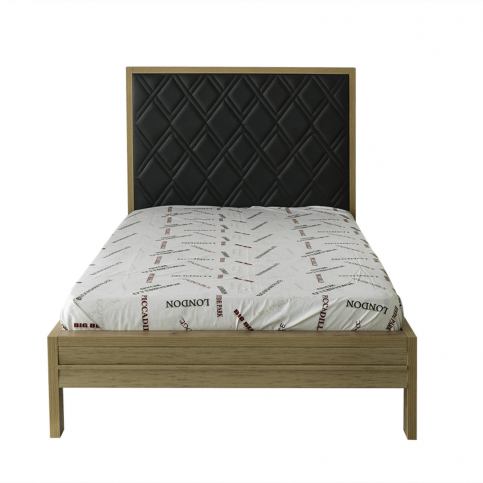 Designová postel s anthracitovým čelem Harmony 100x200cm - Nábytek aldo - NE