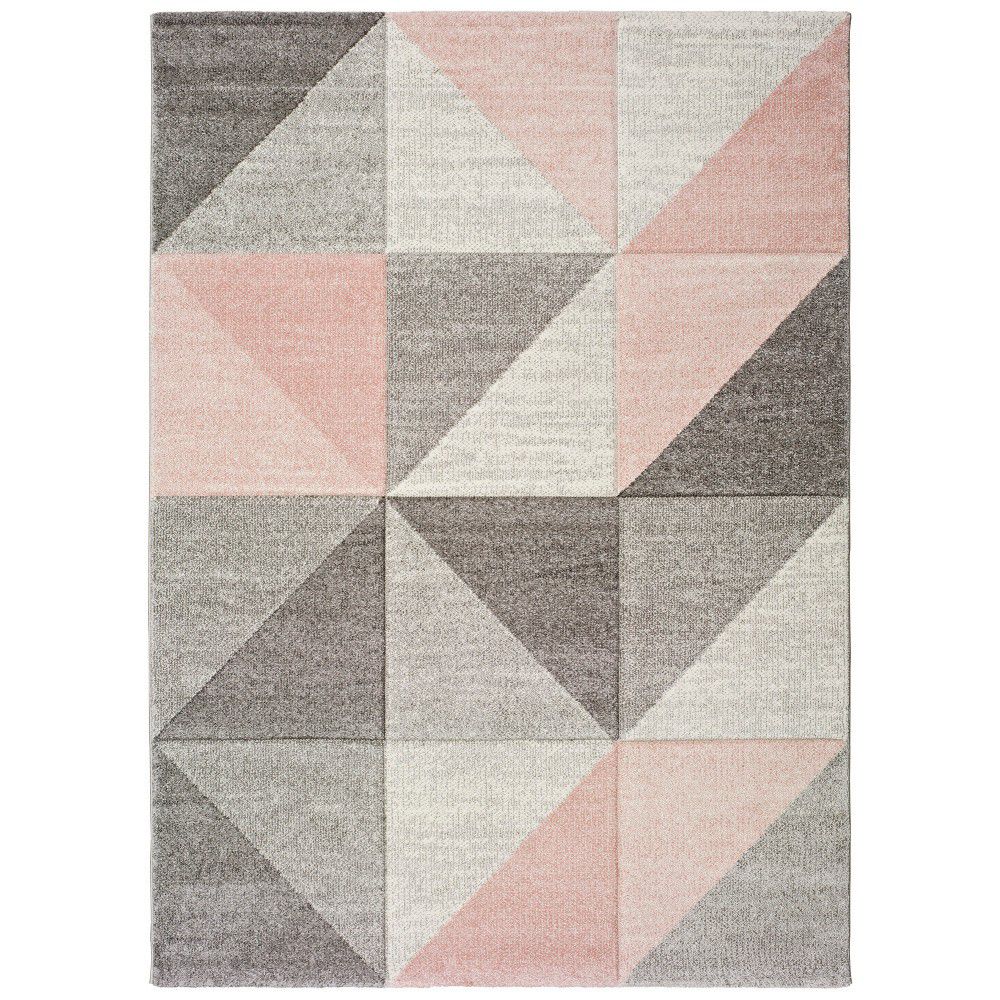 Růžovo-šedý koberec Universal Retudo Naia, 80 x 150 cm - Bonami.cz