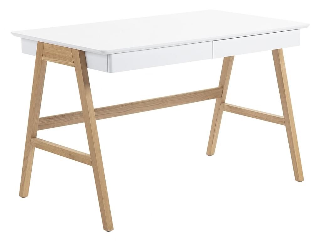 Pracovní stůl s bílou deskou Kave Home Ingo, 120 x 60 cm - Bonami.cz