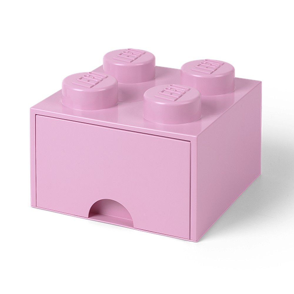 Světle růžový úložný box čtverec LEGO® - Bonami.cz
