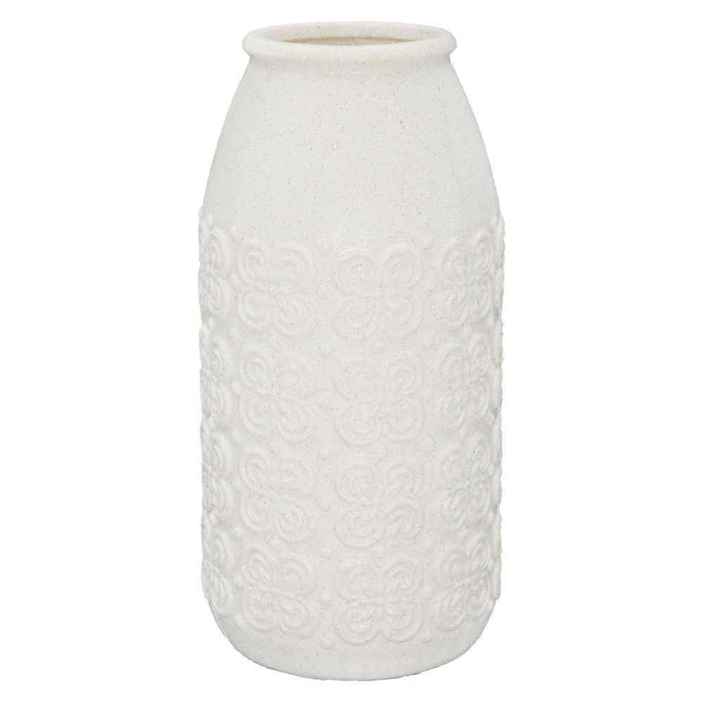 Bílá váza Mauro Ferretti Ciro, 40,5x19,5x19,5 cm - MUJ HOUSE.cz
