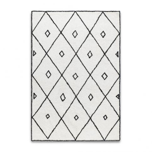 Černobílý ručně tkaný koberec z bavlny HF Living Morocco Fes, 140 x 200 cm - Bonami.cz
